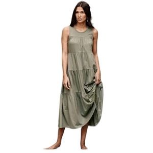 Summersalt luxe Pima tiered dress color agave size medium